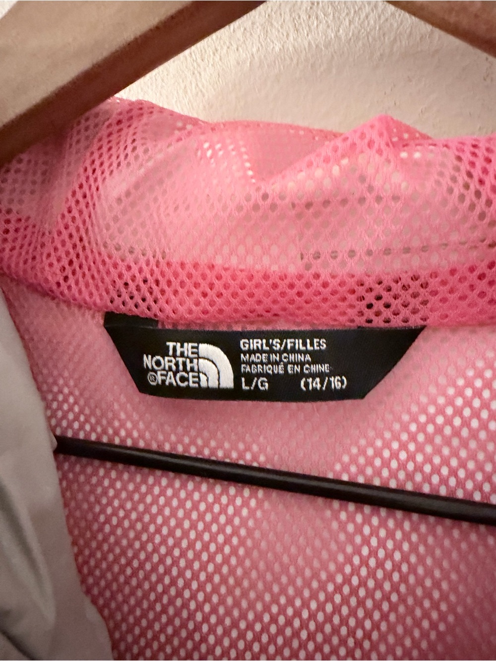 The North Face girls L 14/16 grey rain jacket windbreaker - Picture 2 of 2